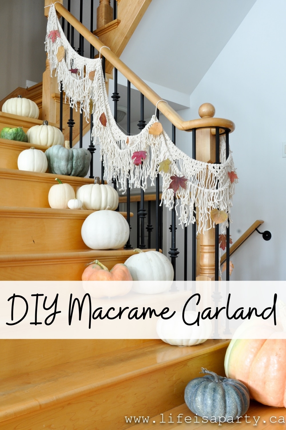 DIY Macrame Garland: make this beautiful macrame bunting using only two easy macrame knots. Beginner project with full tutorial.