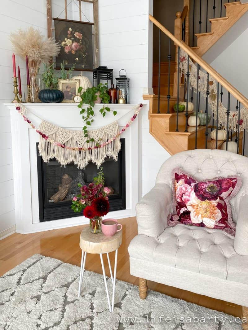 Boho Fall Mantel Decor Ideas Life is a Party