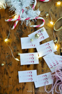 Free Printable Pink Christmas Gift Tag - Life is a Party