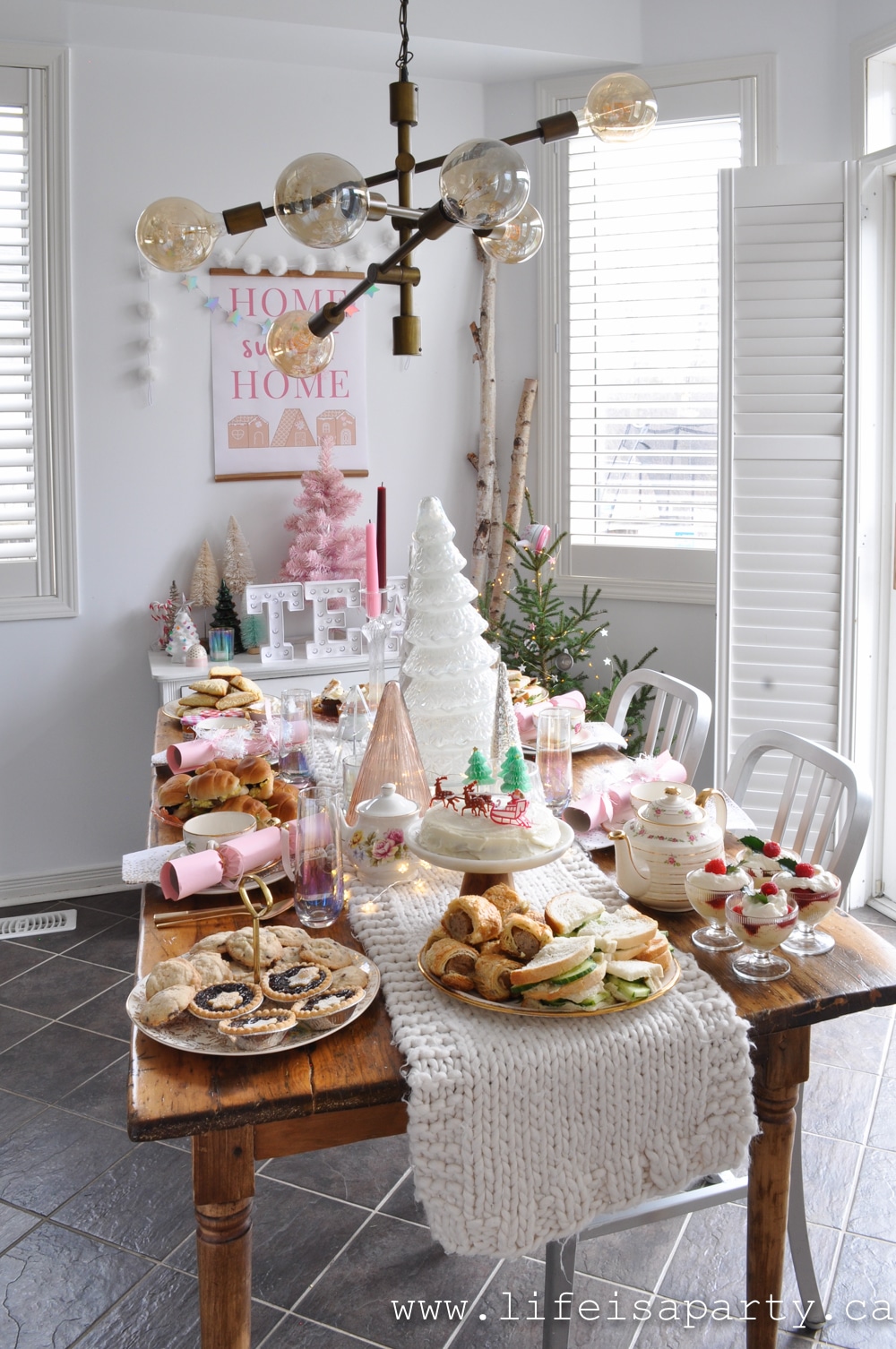 how to host a Christmas tea party