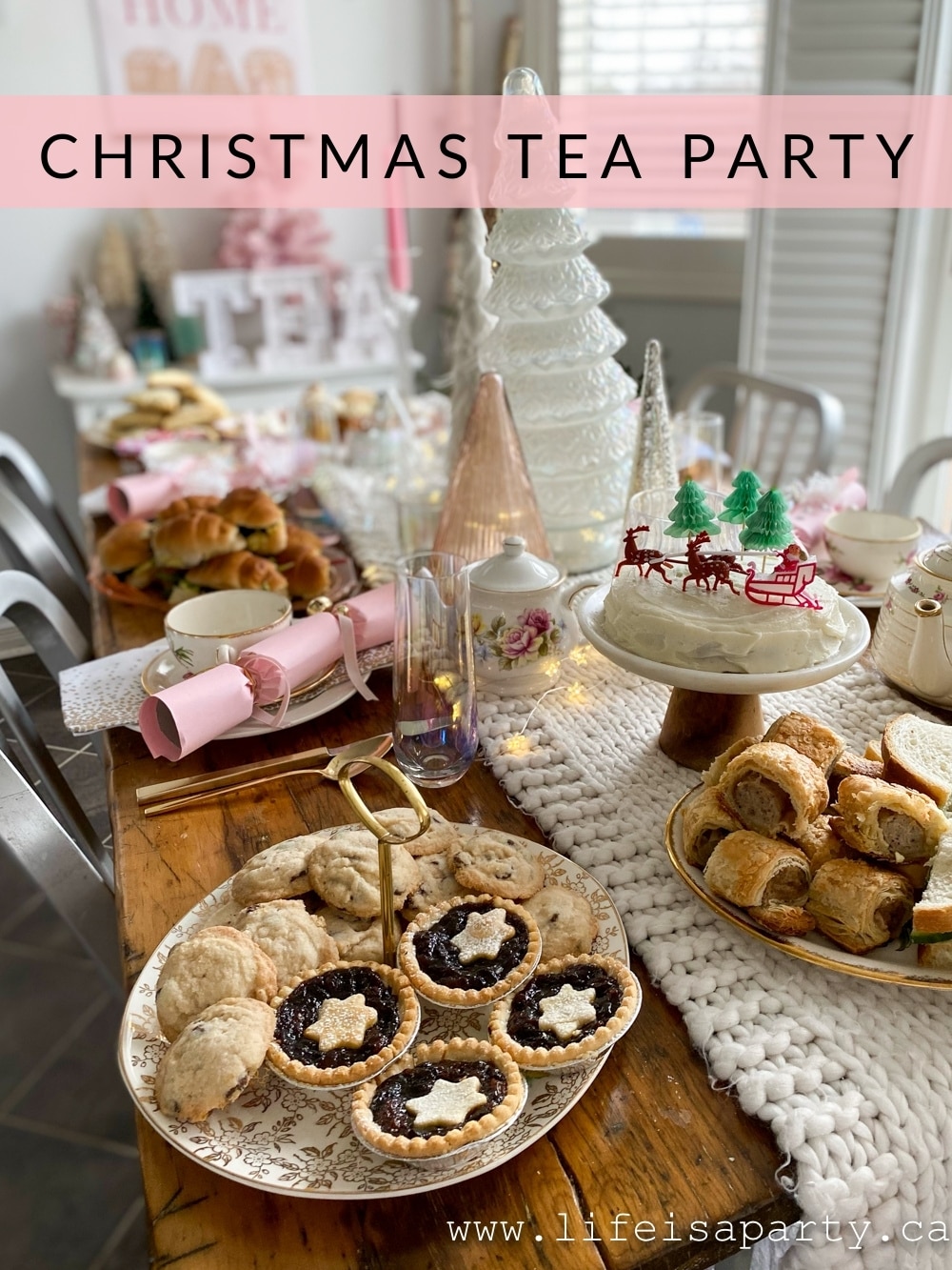 Christmas Tea Party: a British inspired Christmas tea party menu, complete with recipes and decor ideas for high tea.