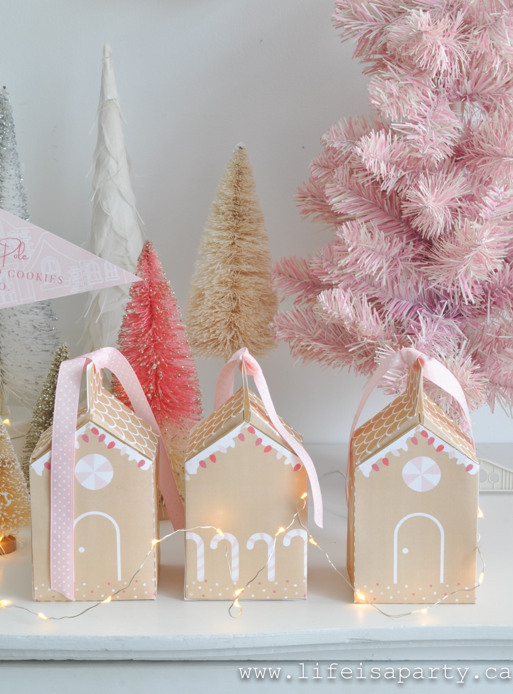 printable gingerbread house treat boxes