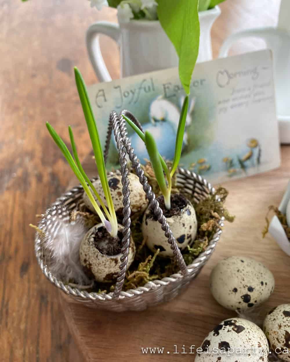 Easter centrepiece diy spring craft