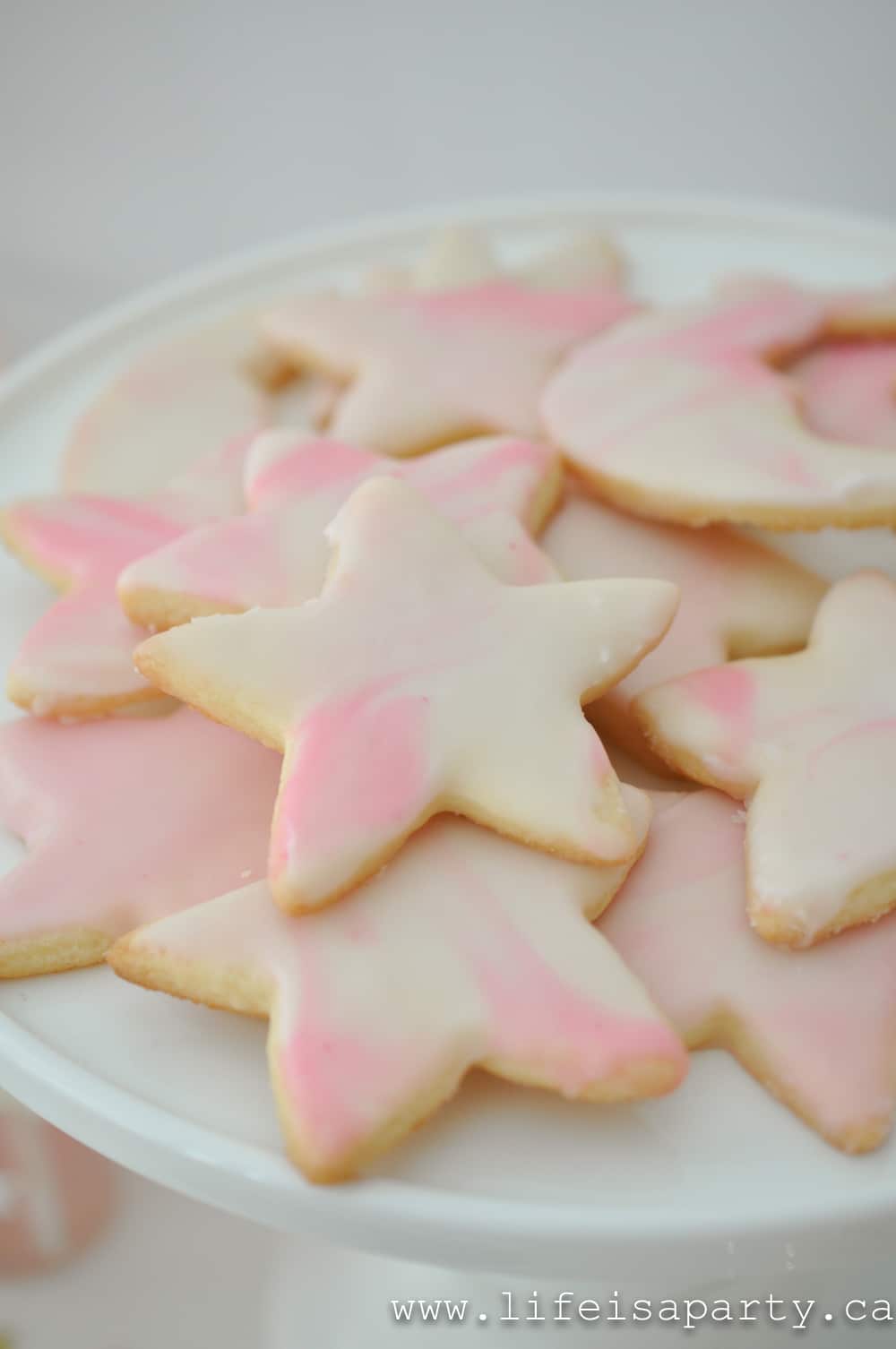 pink star space sugar cookies