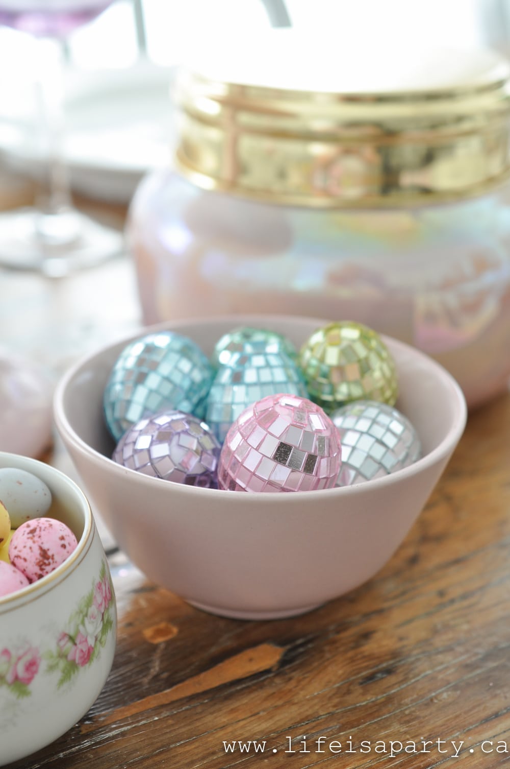 mirrored Easter eggs disco ball