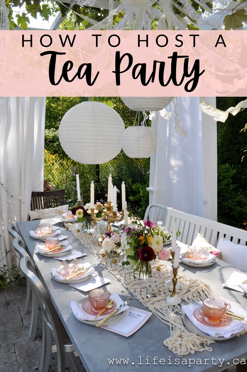 How To Host A Tea Party: ideas on what to serve at a tea party, including some recipes, and tips about hosting.