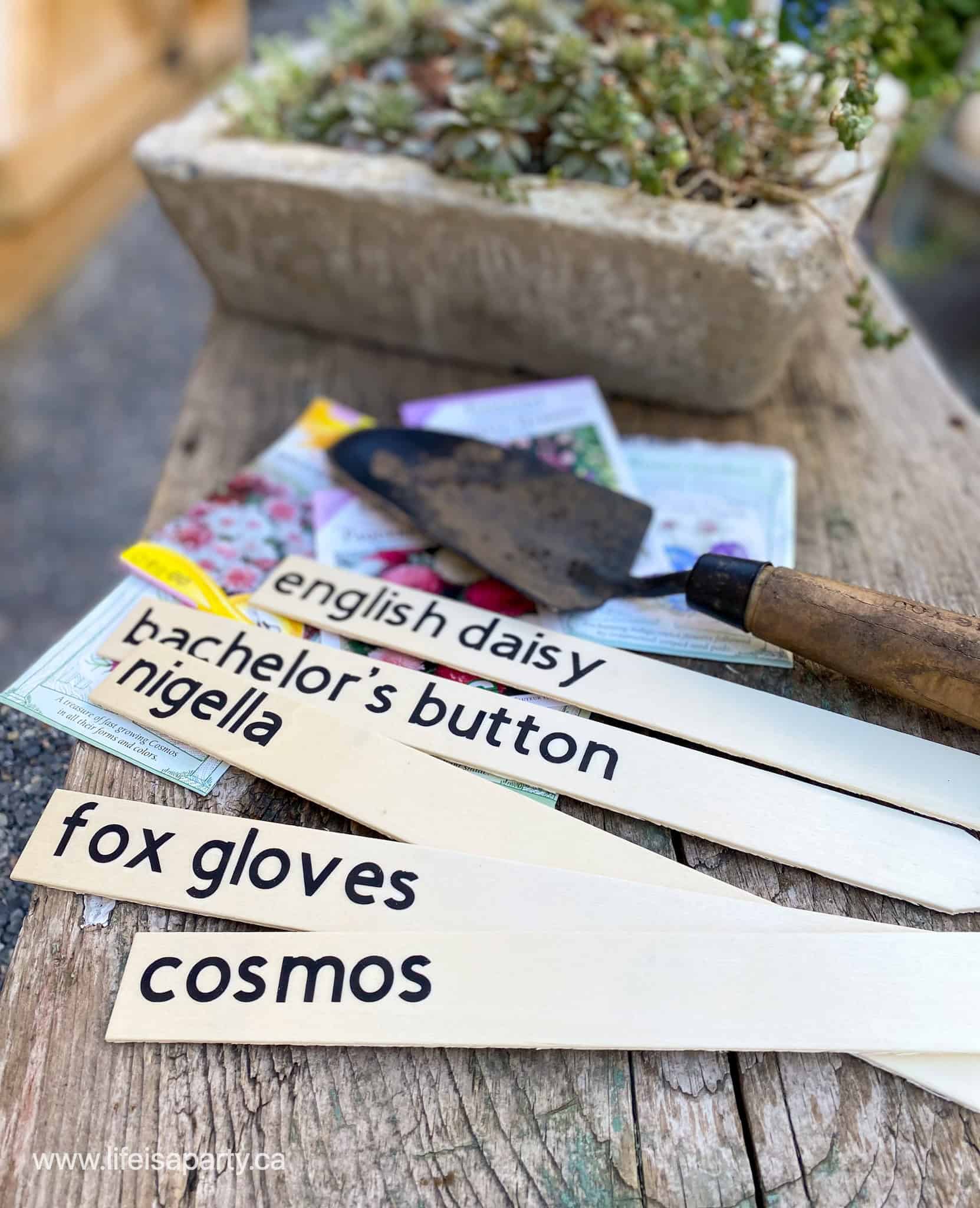 cricut garden markers