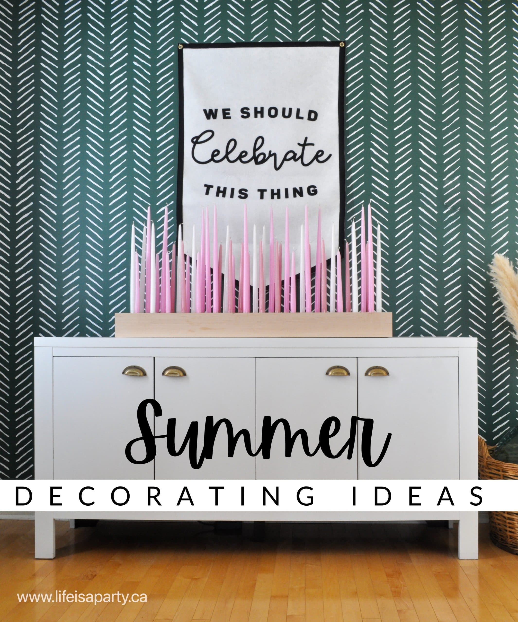 Summer Decorating Ideas Summer Home Tour: how to decorate for summer with lighter colours and fabrics, flowers and plants.