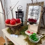 Snow White DIY mirror, mirror on the wall used as party decor.