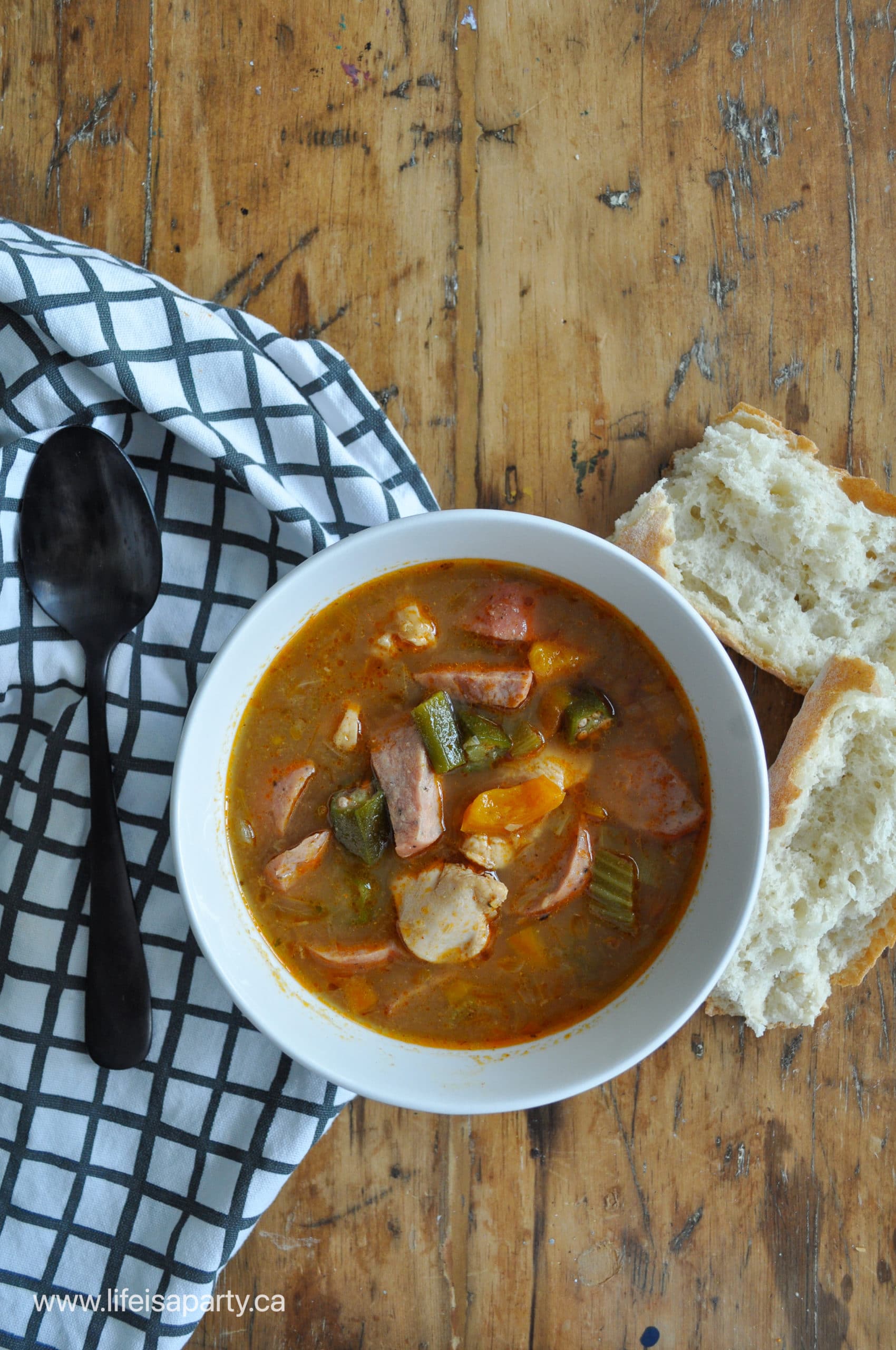 how to make chicken sausage and shrimp gumbo