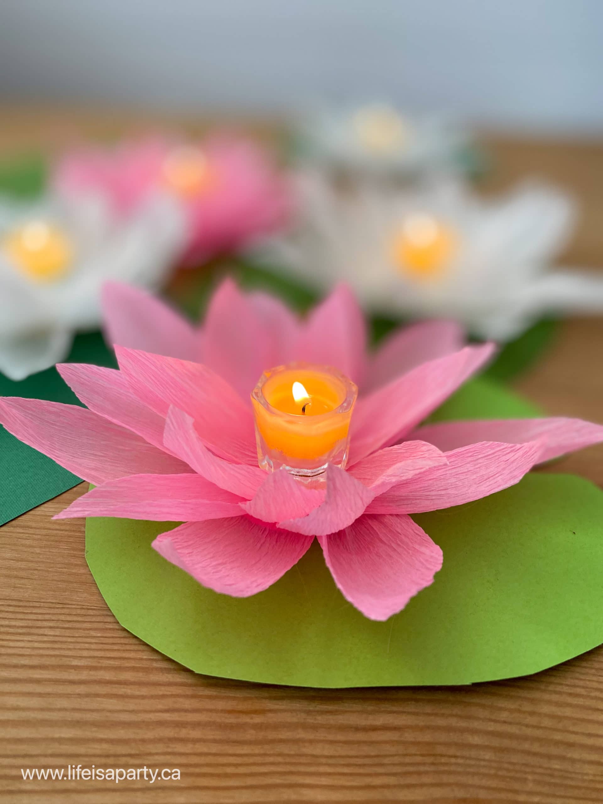 crepe paper water lily