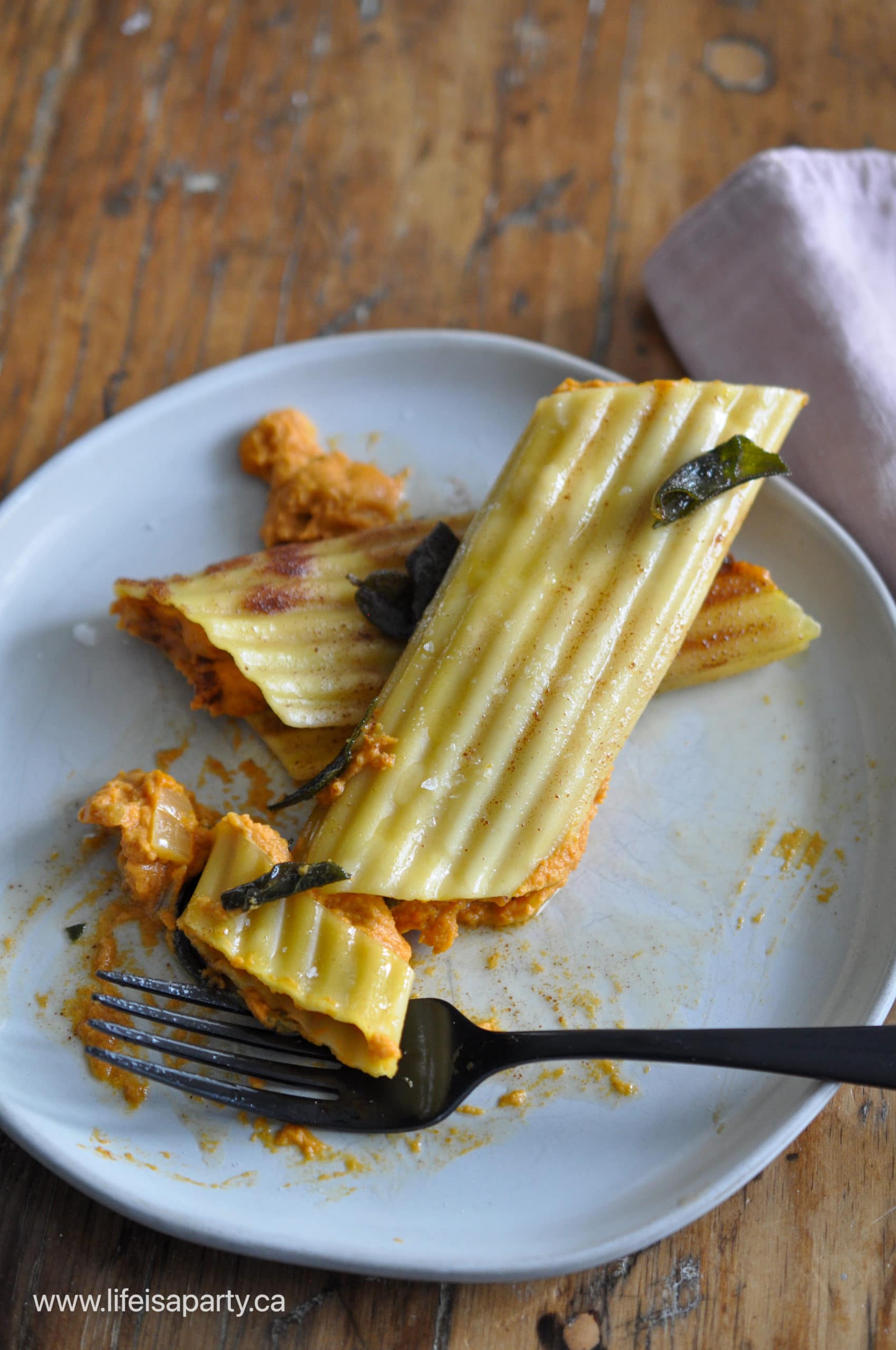 Pumpkin Cannelloni with sage browned butter