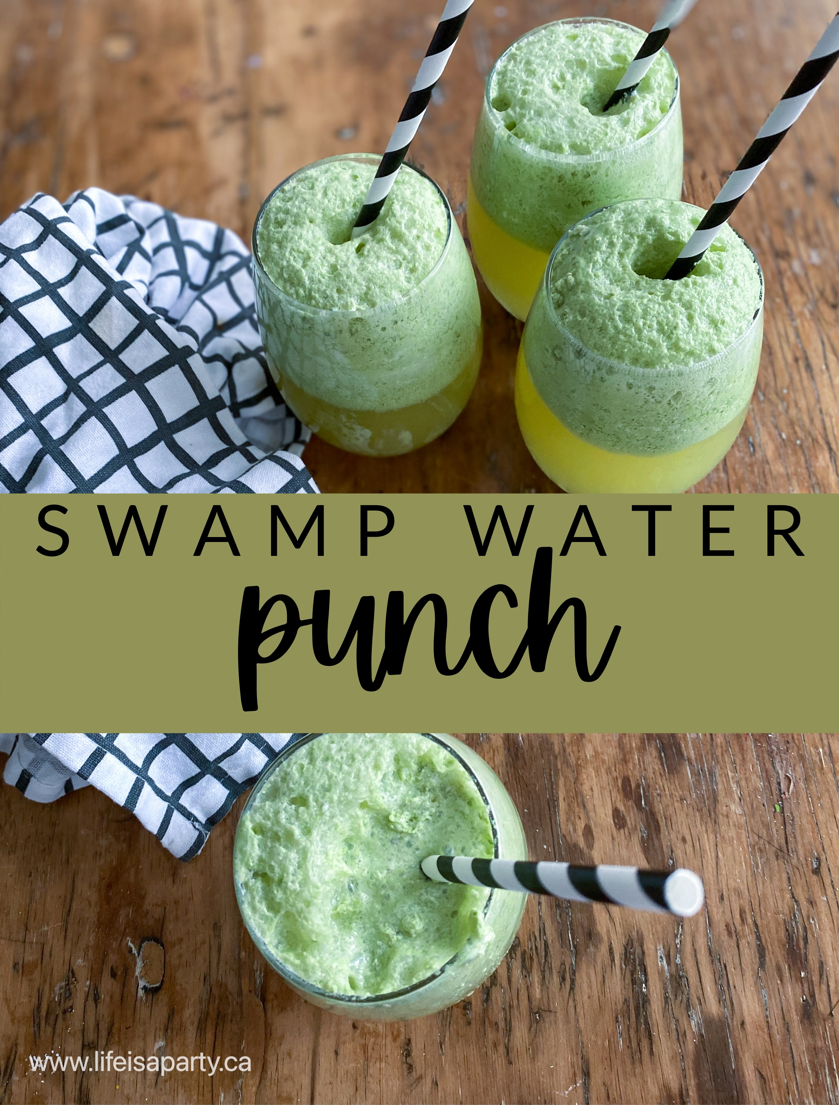 swamp water punch with lime sherbet or ice cream