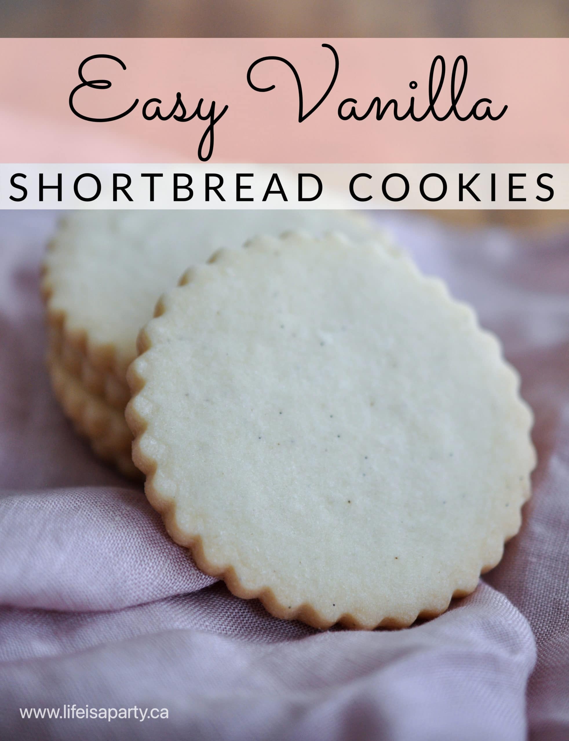 Easy Vanilla Shortbread Cookie Recipe Made With Cornstarch