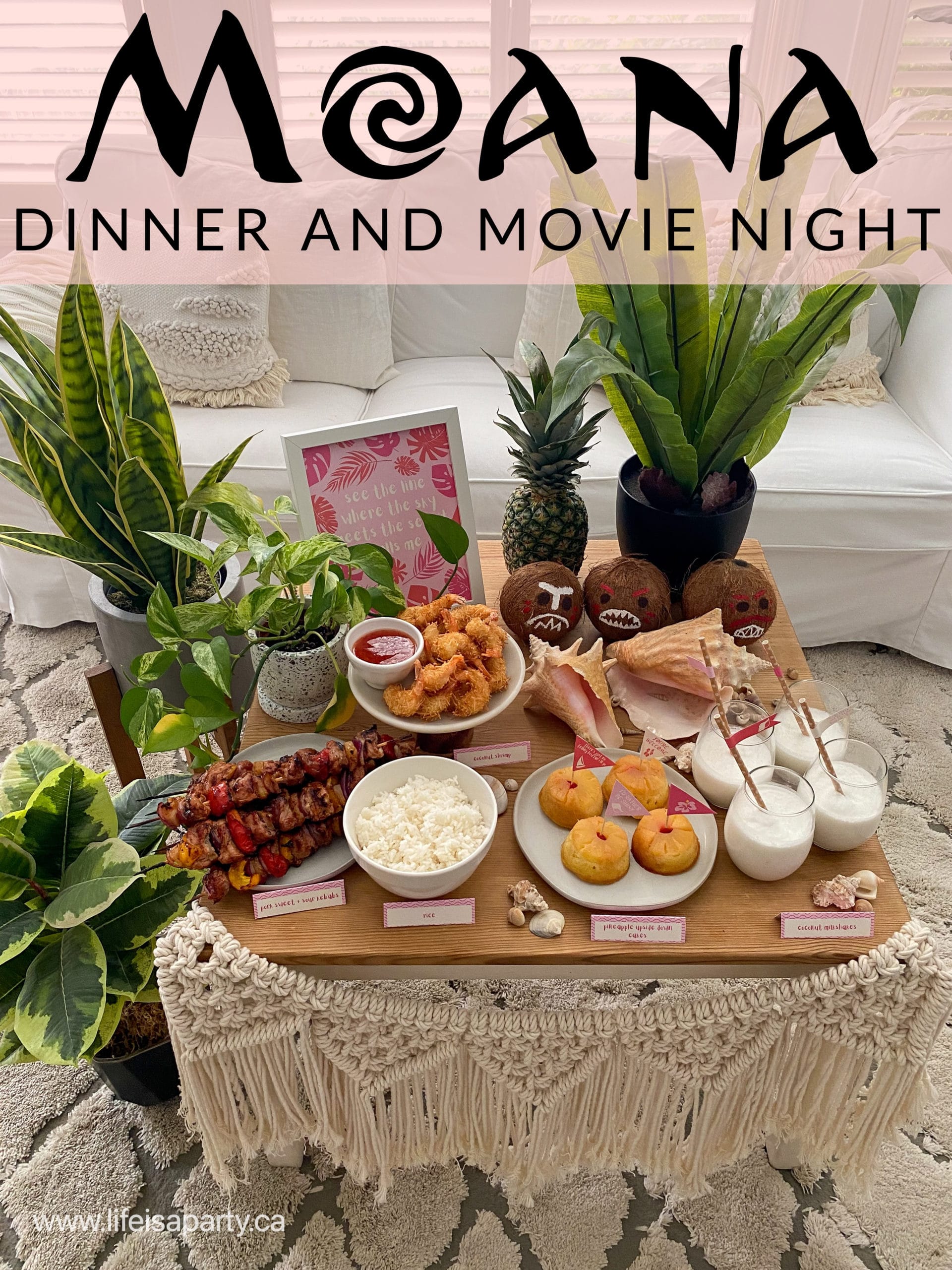 Moana Themed Party -Dinner and A Movie Night
