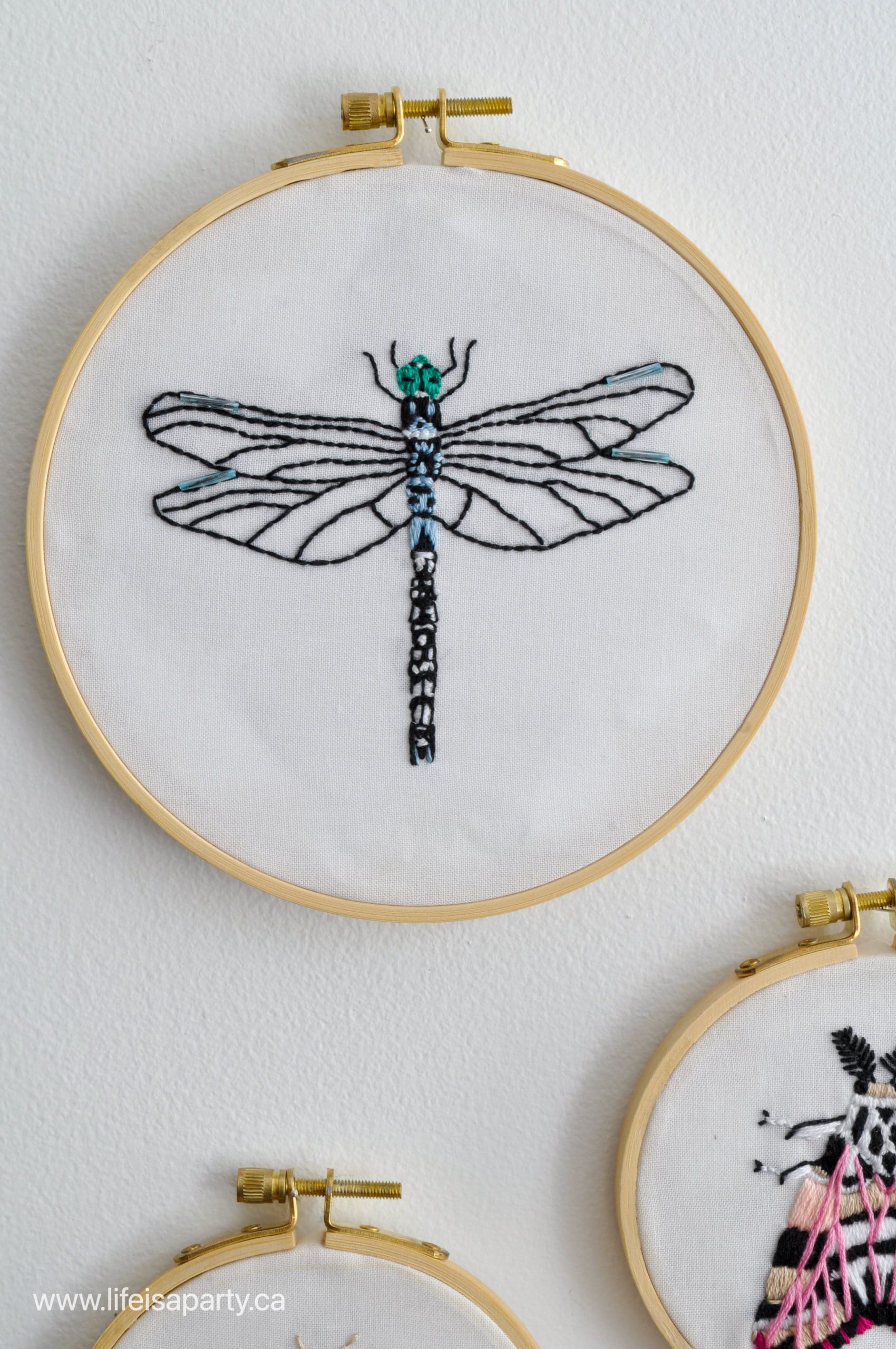 dragon fly embroidery
