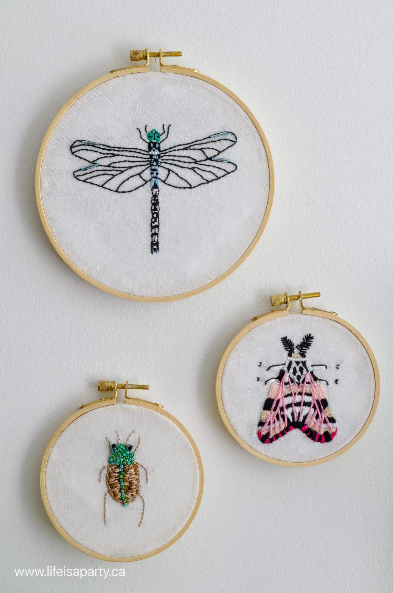 DIY Cute Designs for Embroidery Insects Life is a Party