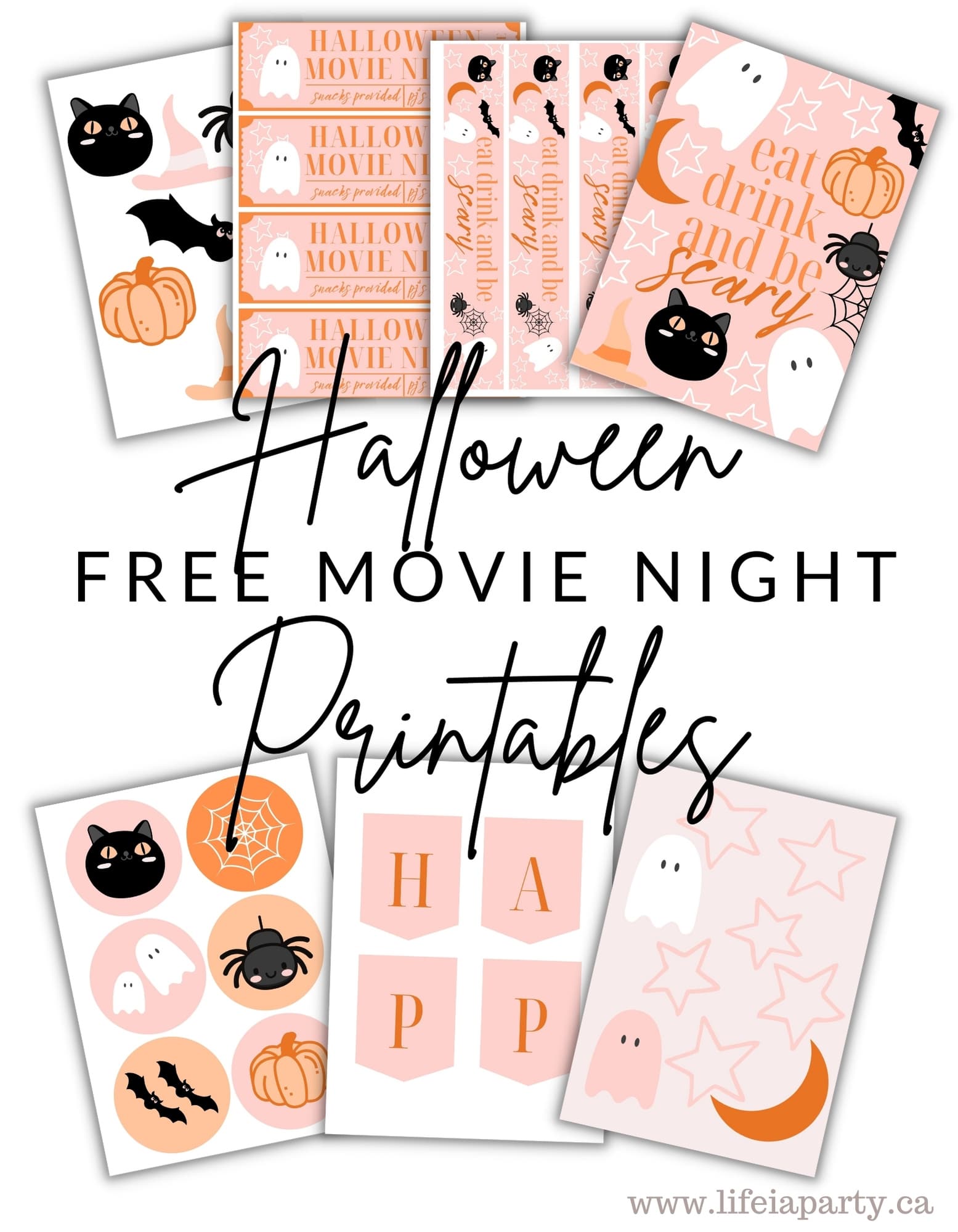 Halloween Movie Night Free Pritnables