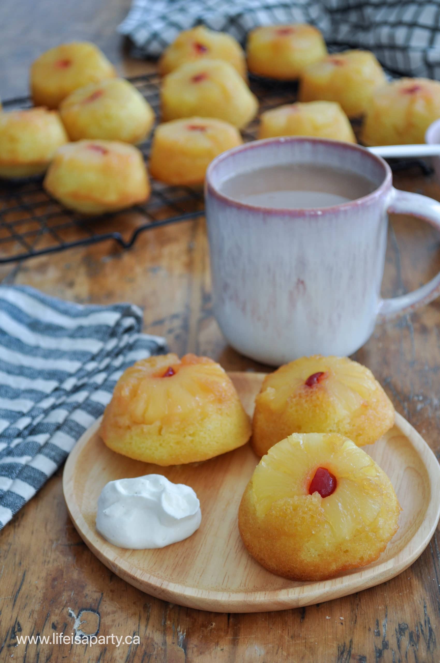 individual pineapple upside down cakes