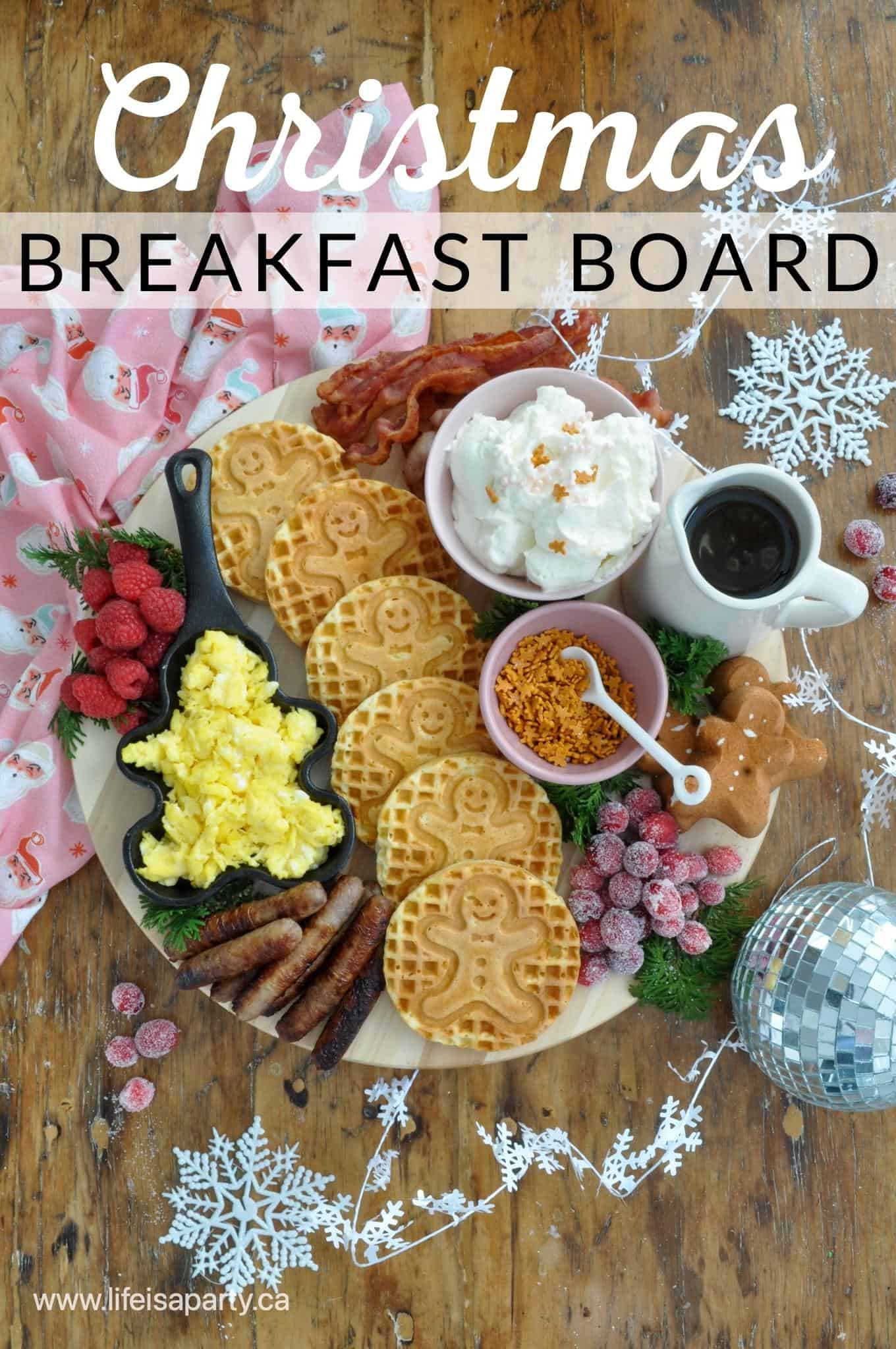 Christmas breakfast charcuterie board