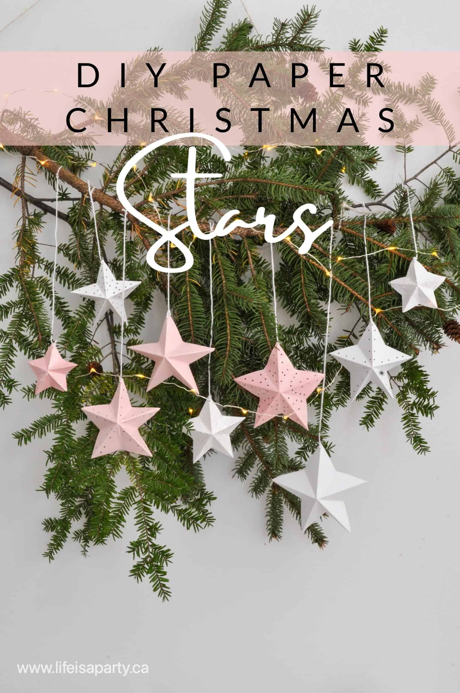 How To Make DIY Paper Christmas Star Decorations