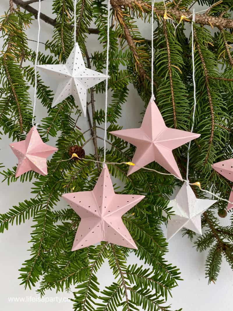 How To Make DIY Paper Christmas Star Decorations Life is a Party