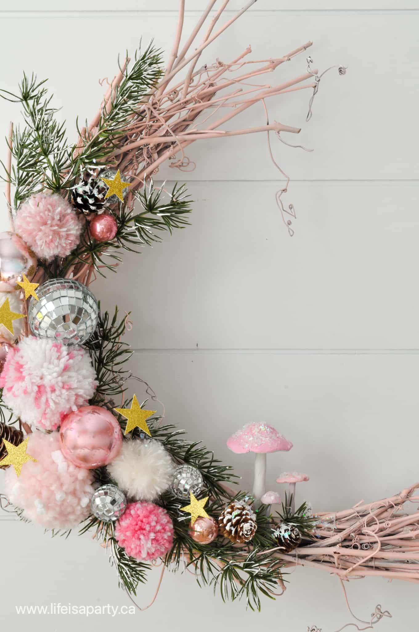 pink Christmas wreath
