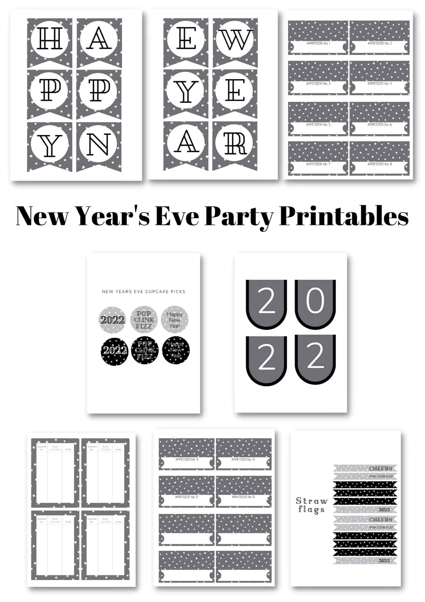 New Year's Eve Printables