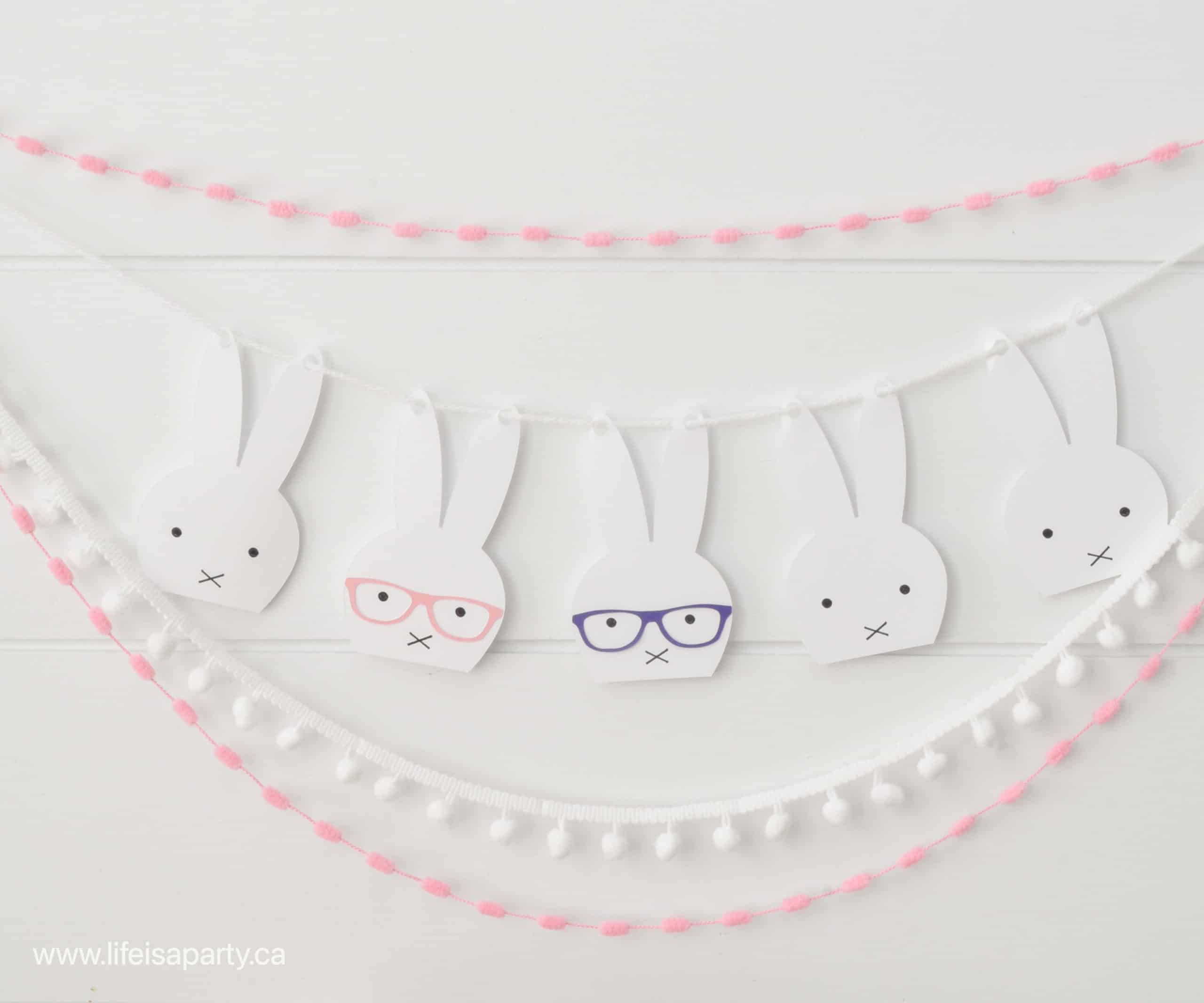Cricut Bunny Banner with Free Cut File SVG