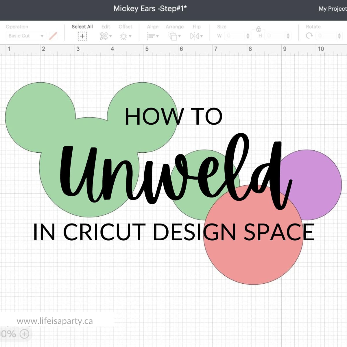 How to unweld in Cricut Design Space.