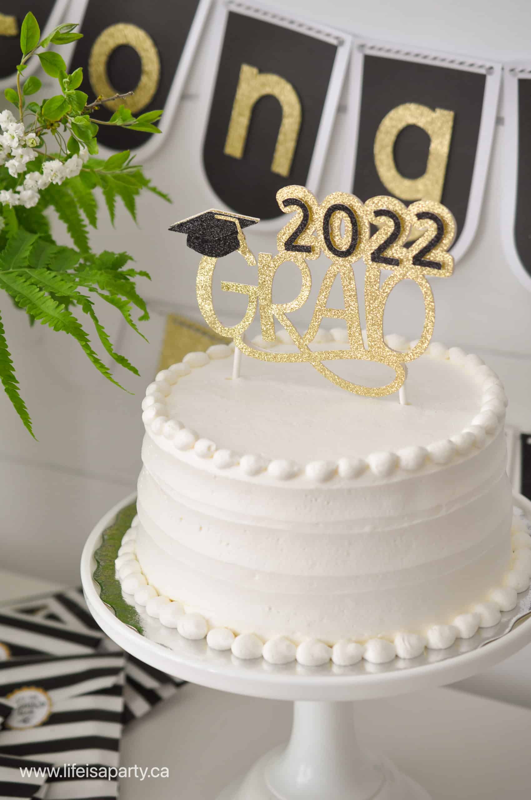 Cricut graduation cake topper