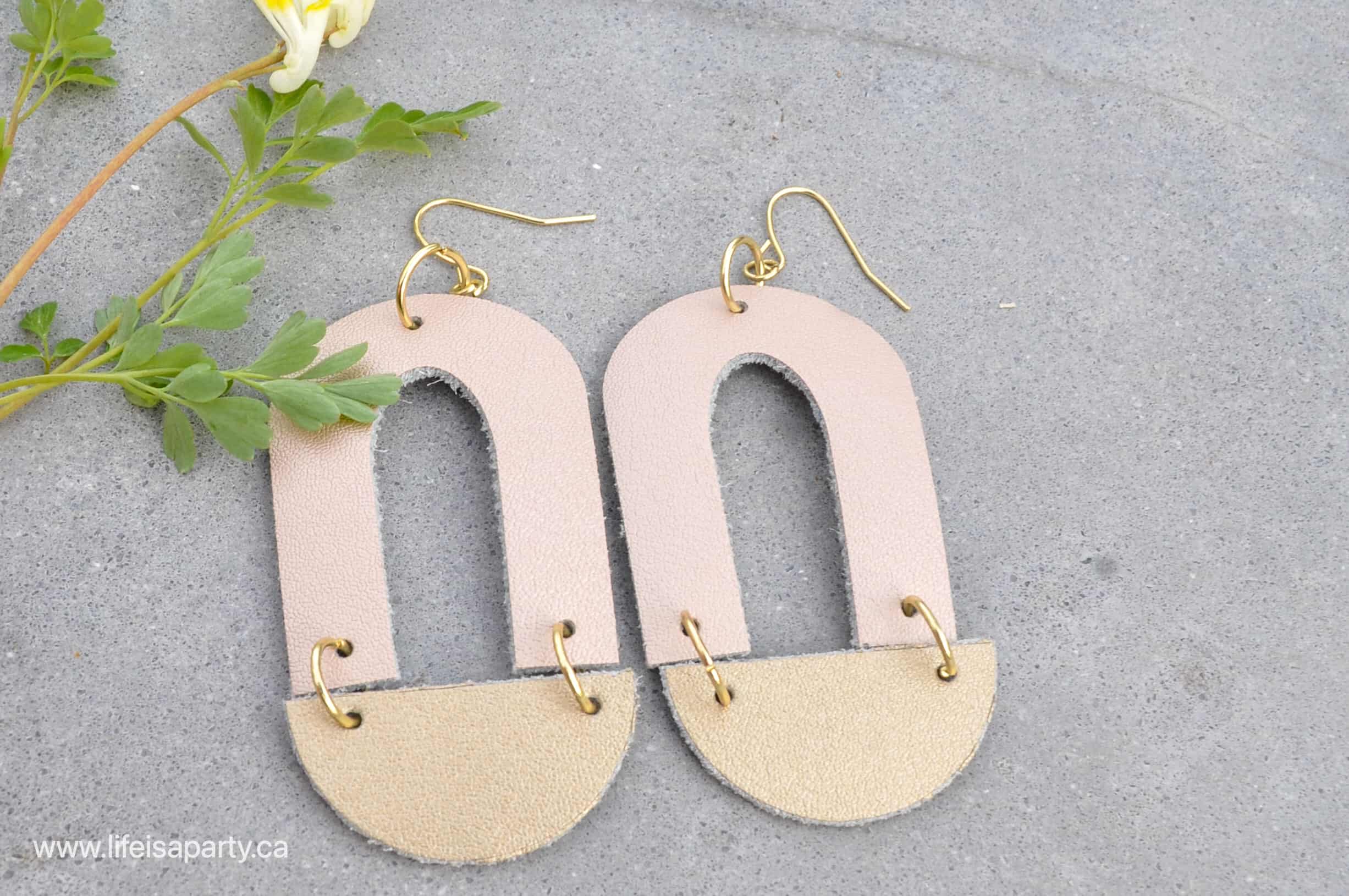 step-by-step guide to Cricut leather earrings