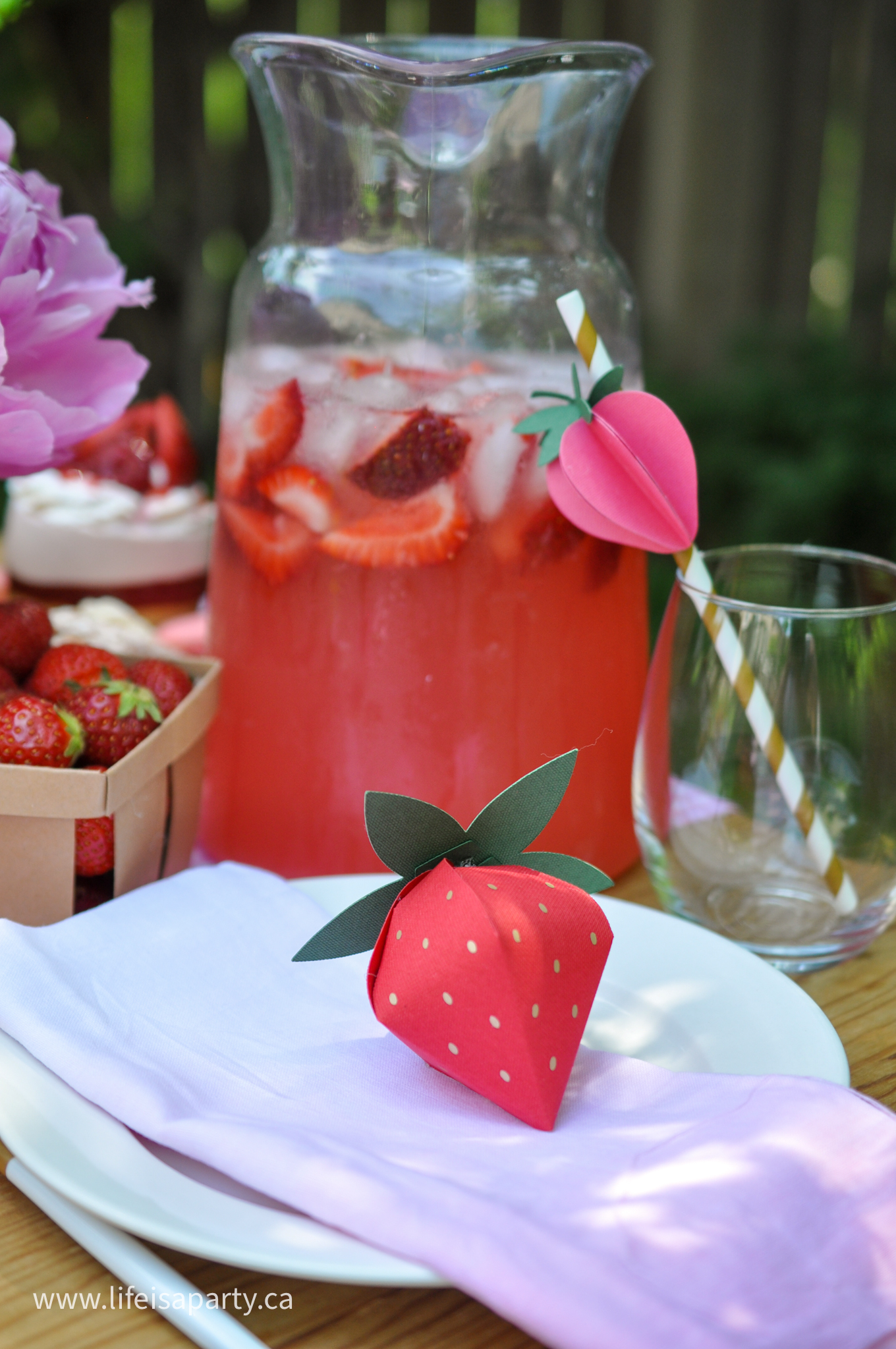 strawberry party favour