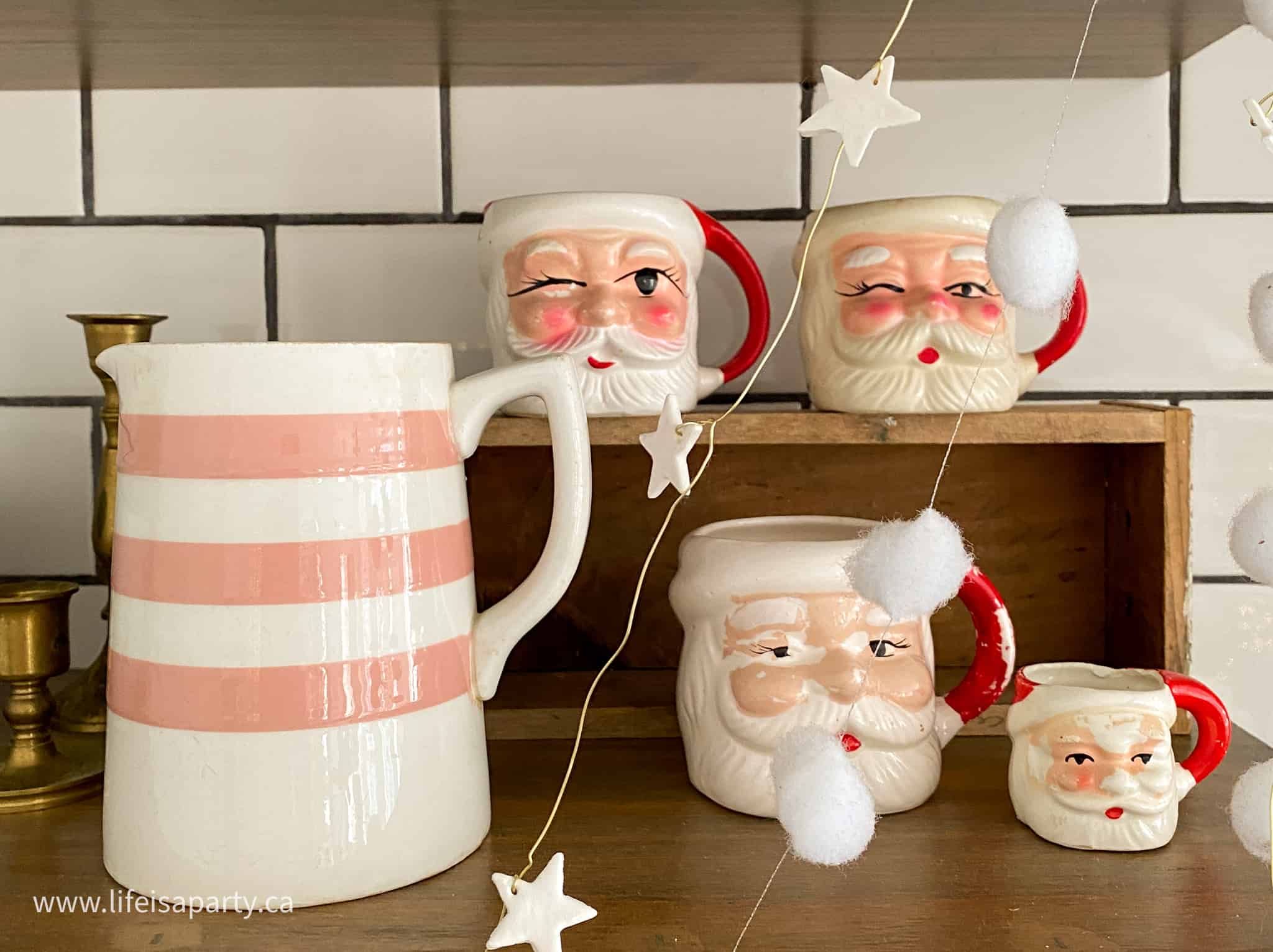 vintage Santa mug collection