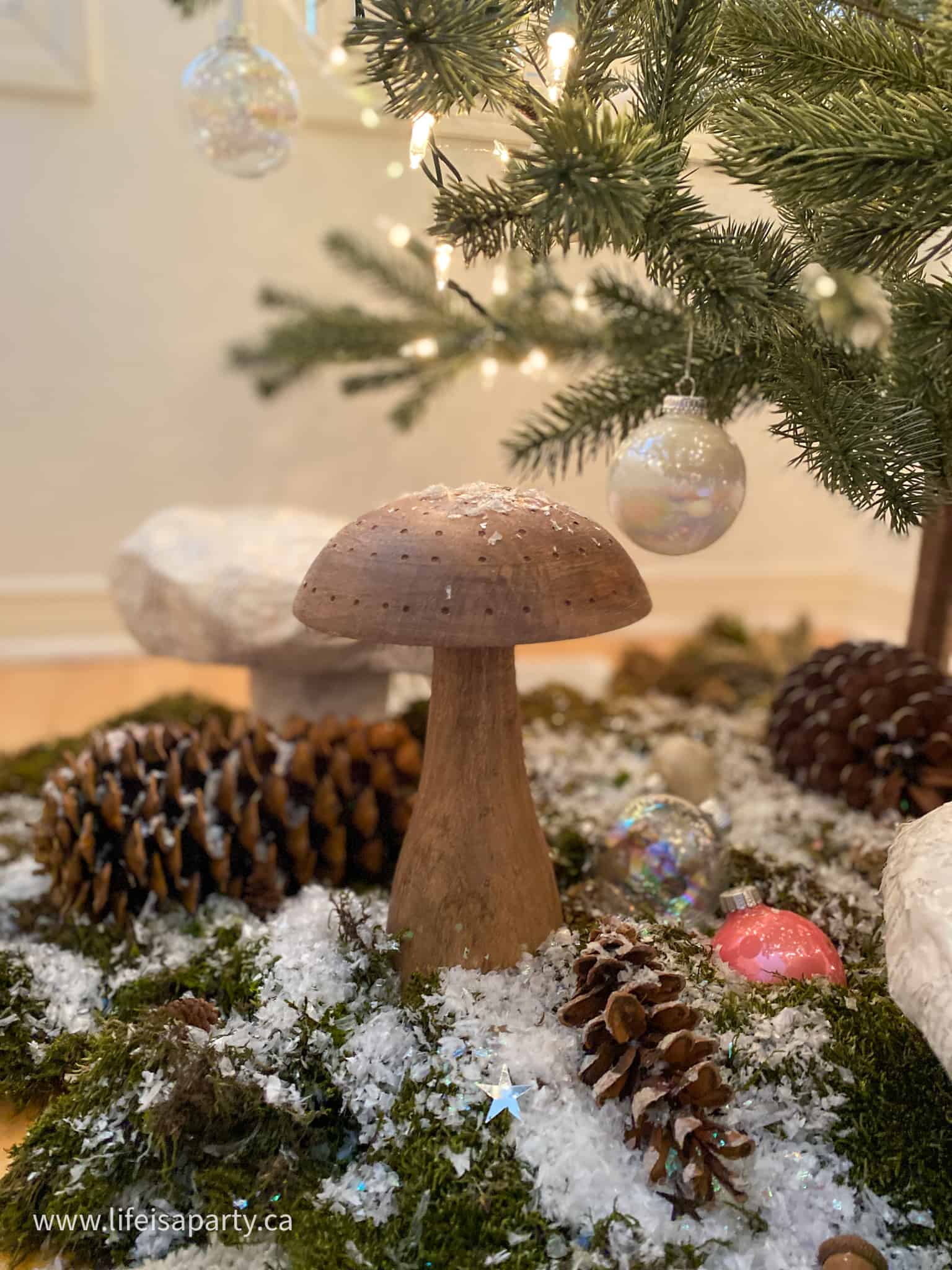 mushrooms under the Christmas tree