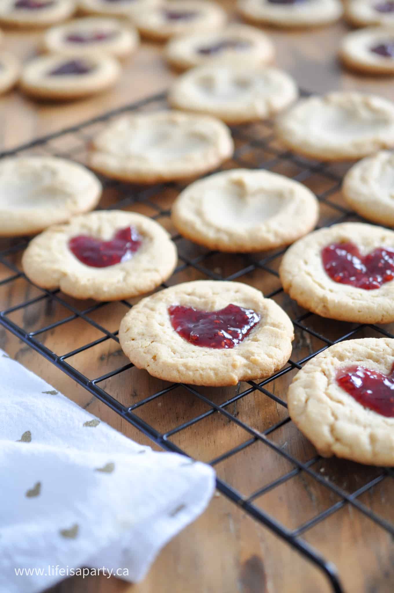 peanut butter and jam cookies