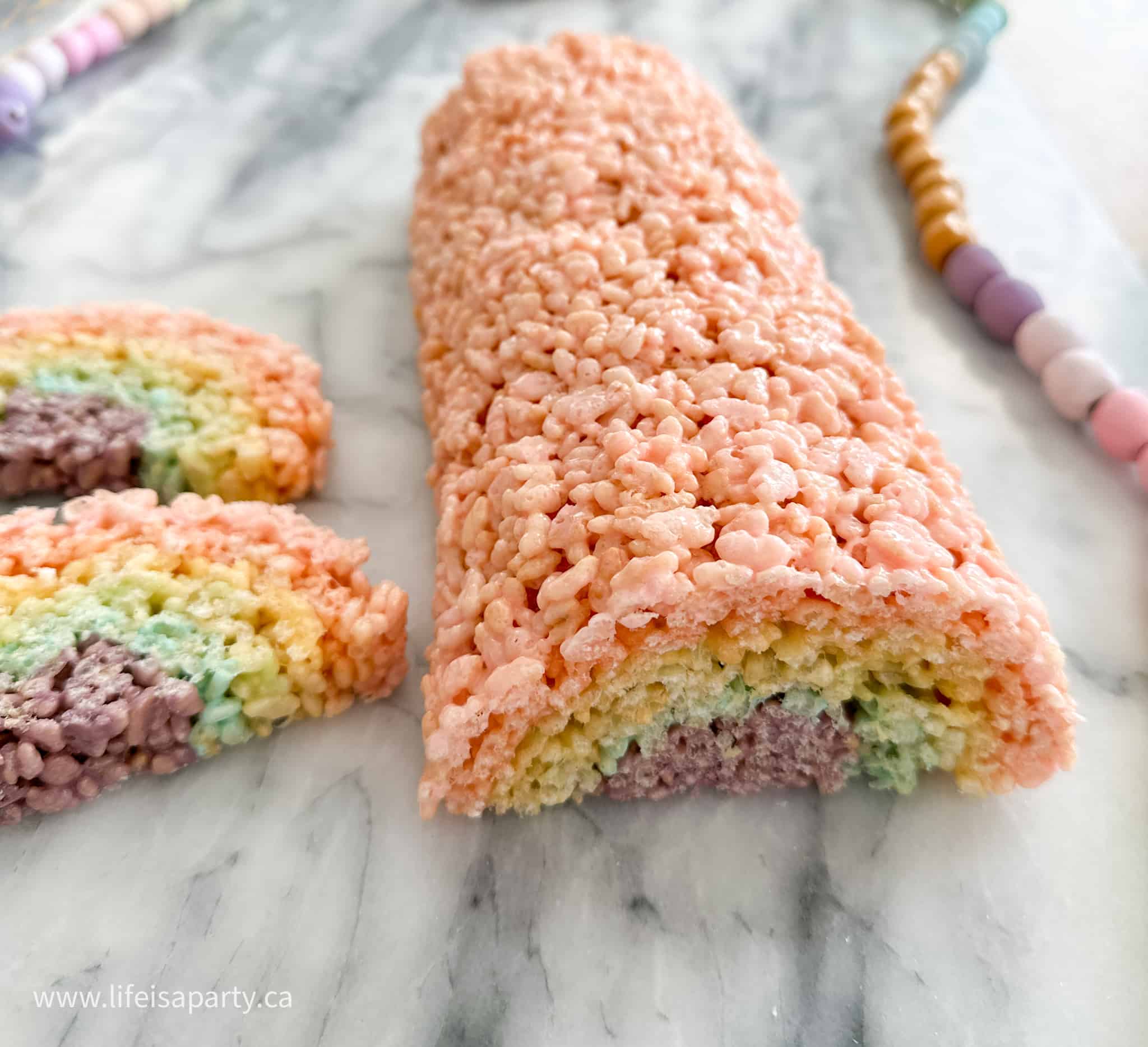 rainbow Rice Krispie cookies