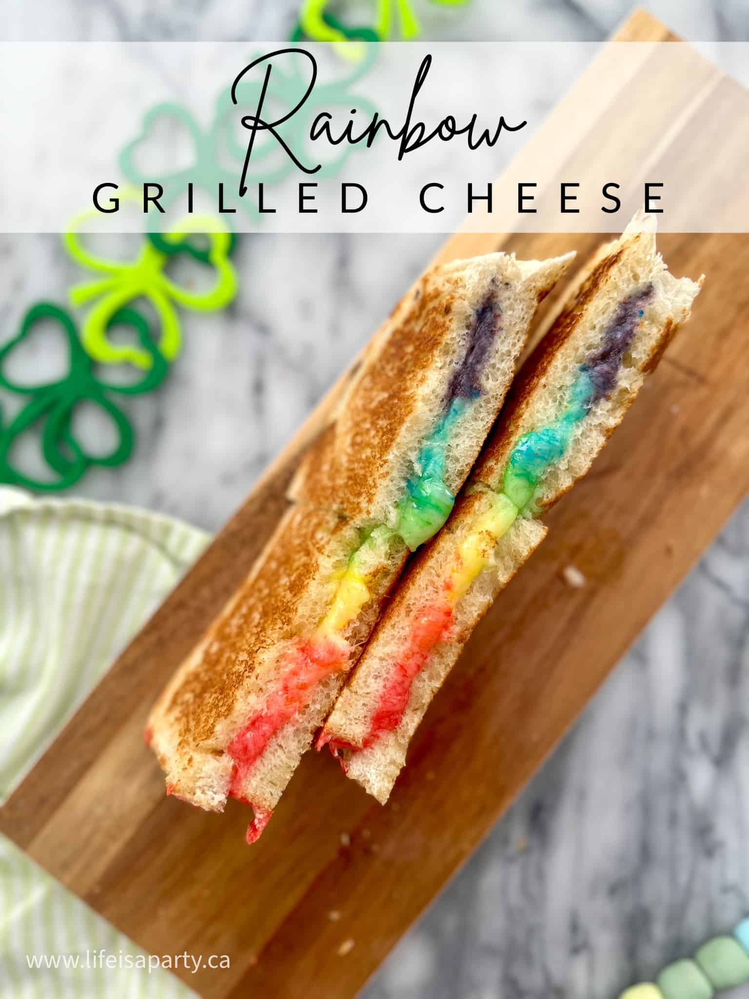 rainbow grilled cheese recipe