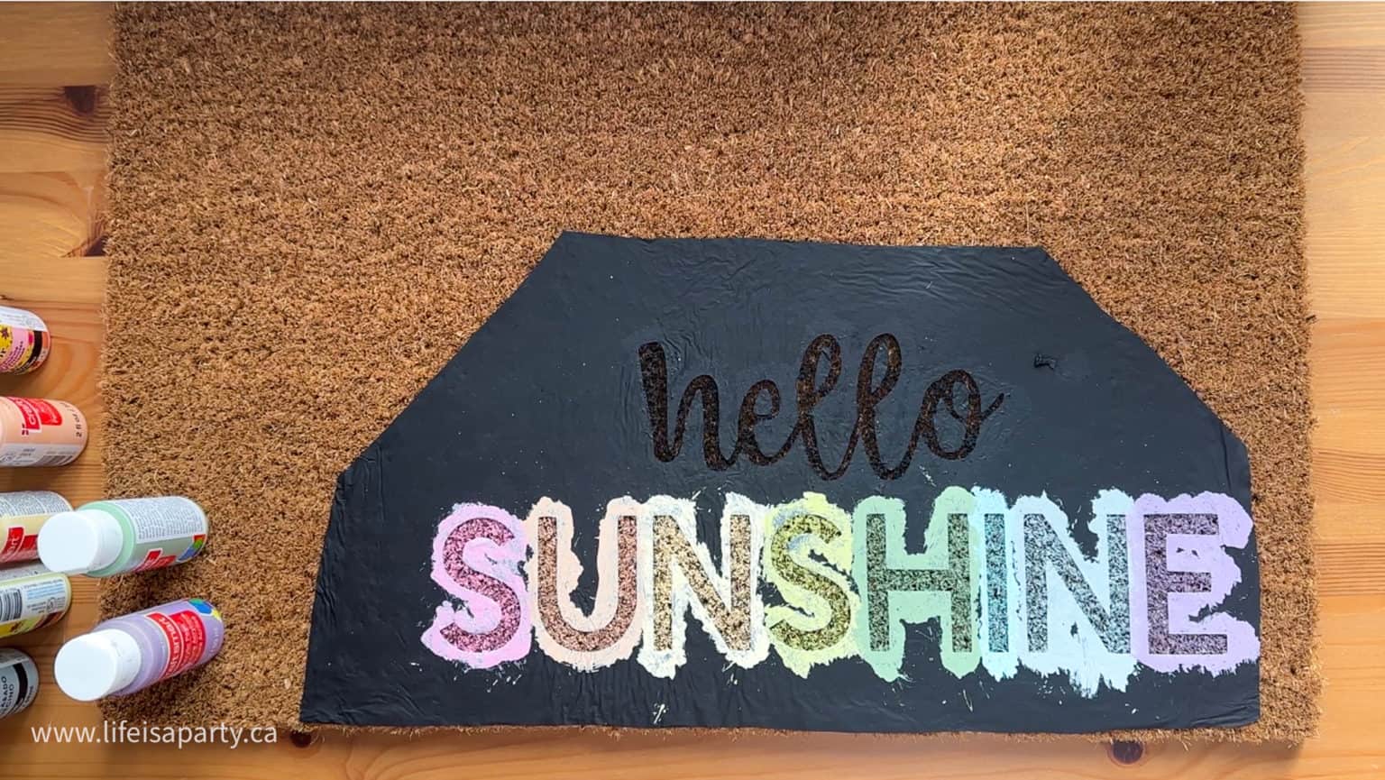 How To Make A Doormat With Cricut and IronOn Vinyl Life is a Party