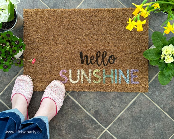 How To Make A Doormat With Cricut and Iron-On Vinyl