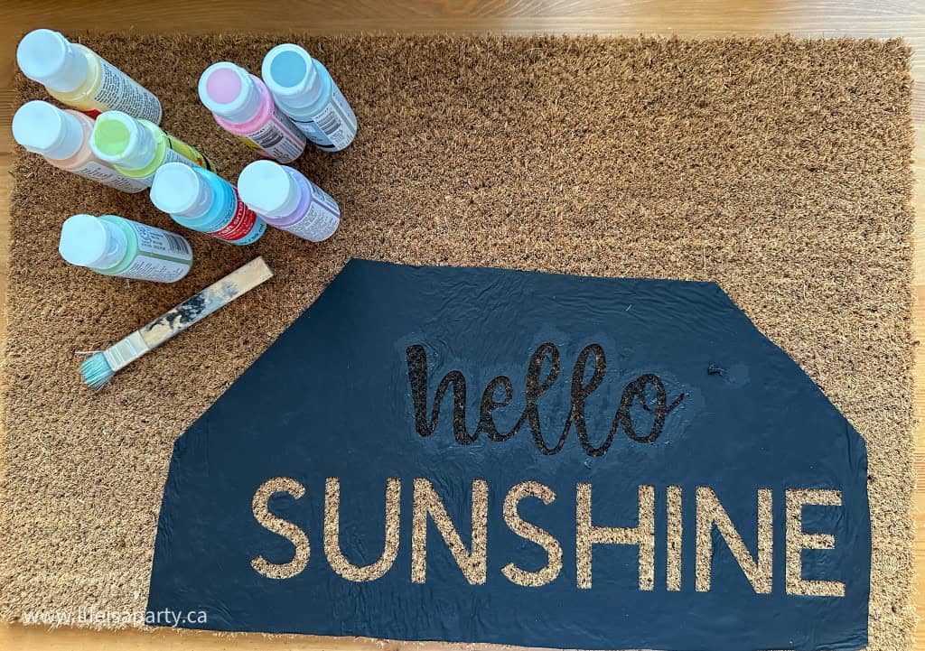 How To Make A Doormat With Cricut and IronOn Vinyl Life is a Party