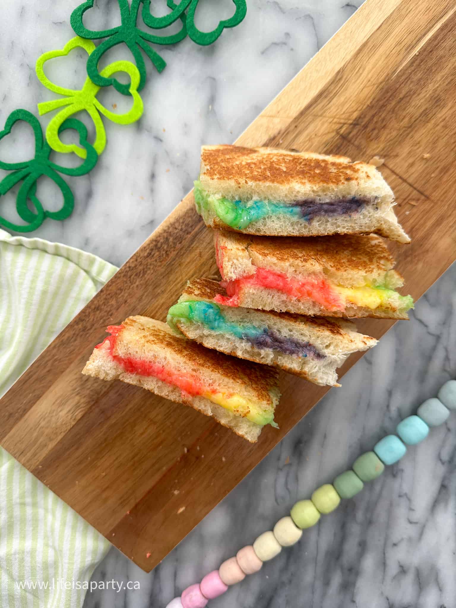 rainbow grilled cheese recipe