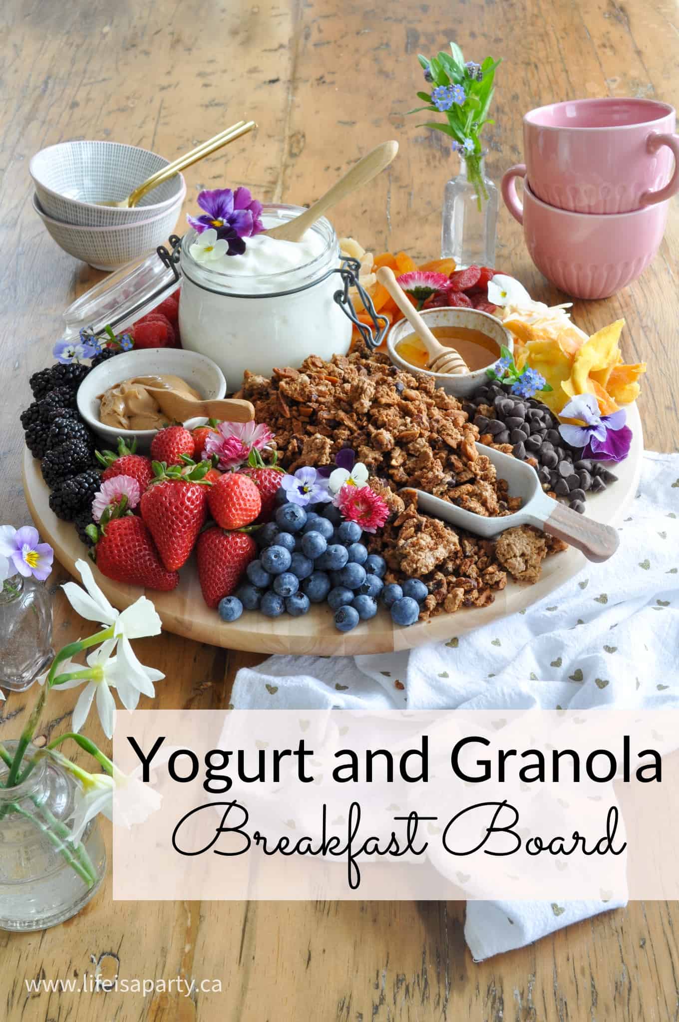 Yogurt and Granola Parfait Breakfast Board Ideas