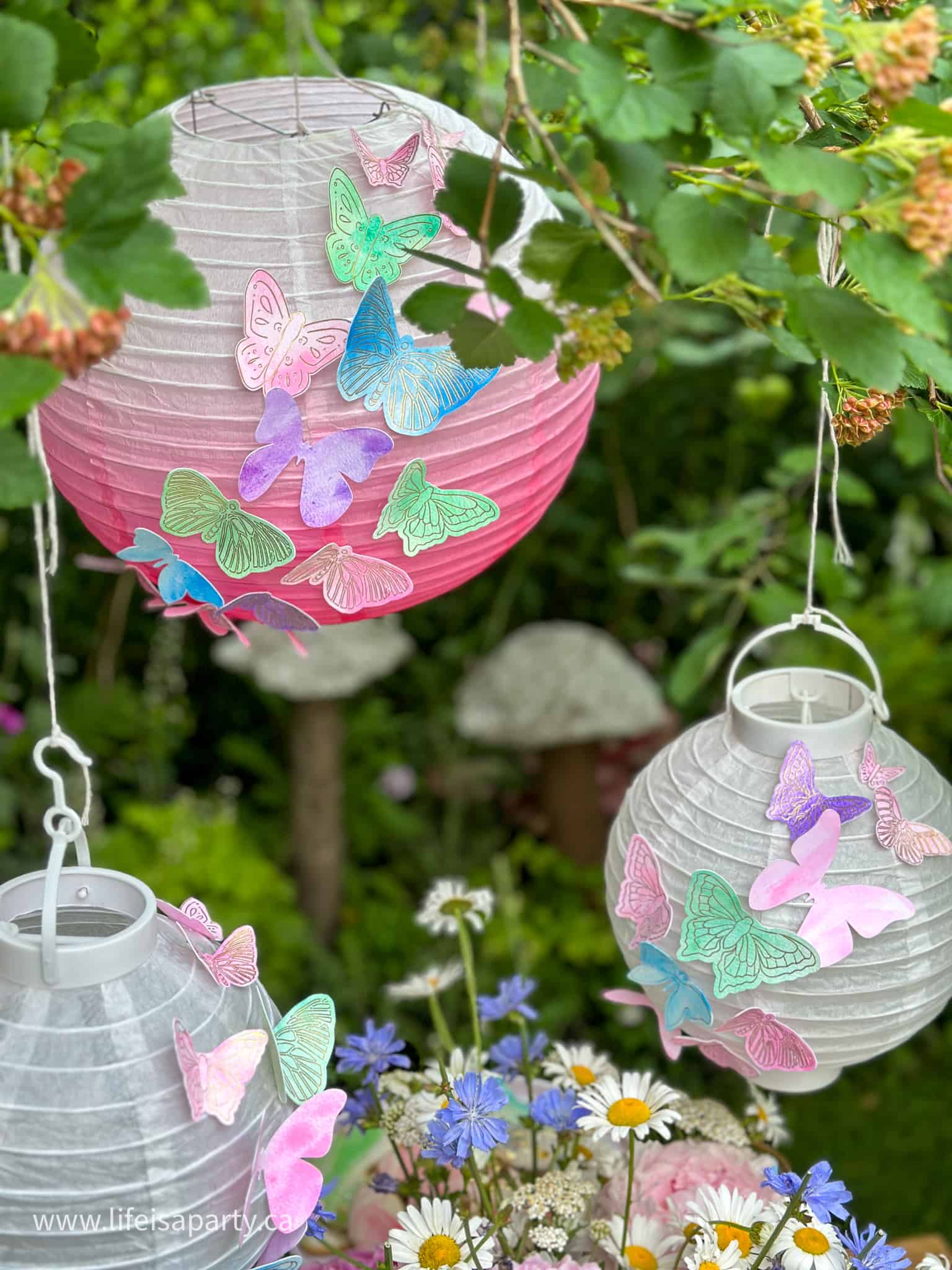 DIY butterfly party decorations