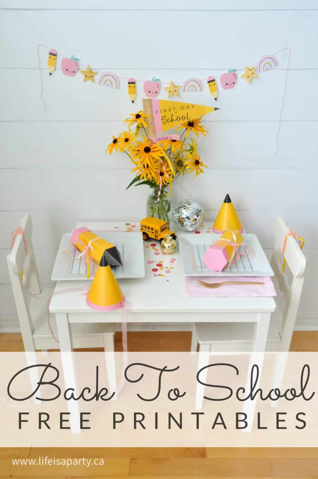 Back To School Free Printables Pack - Life is a Party