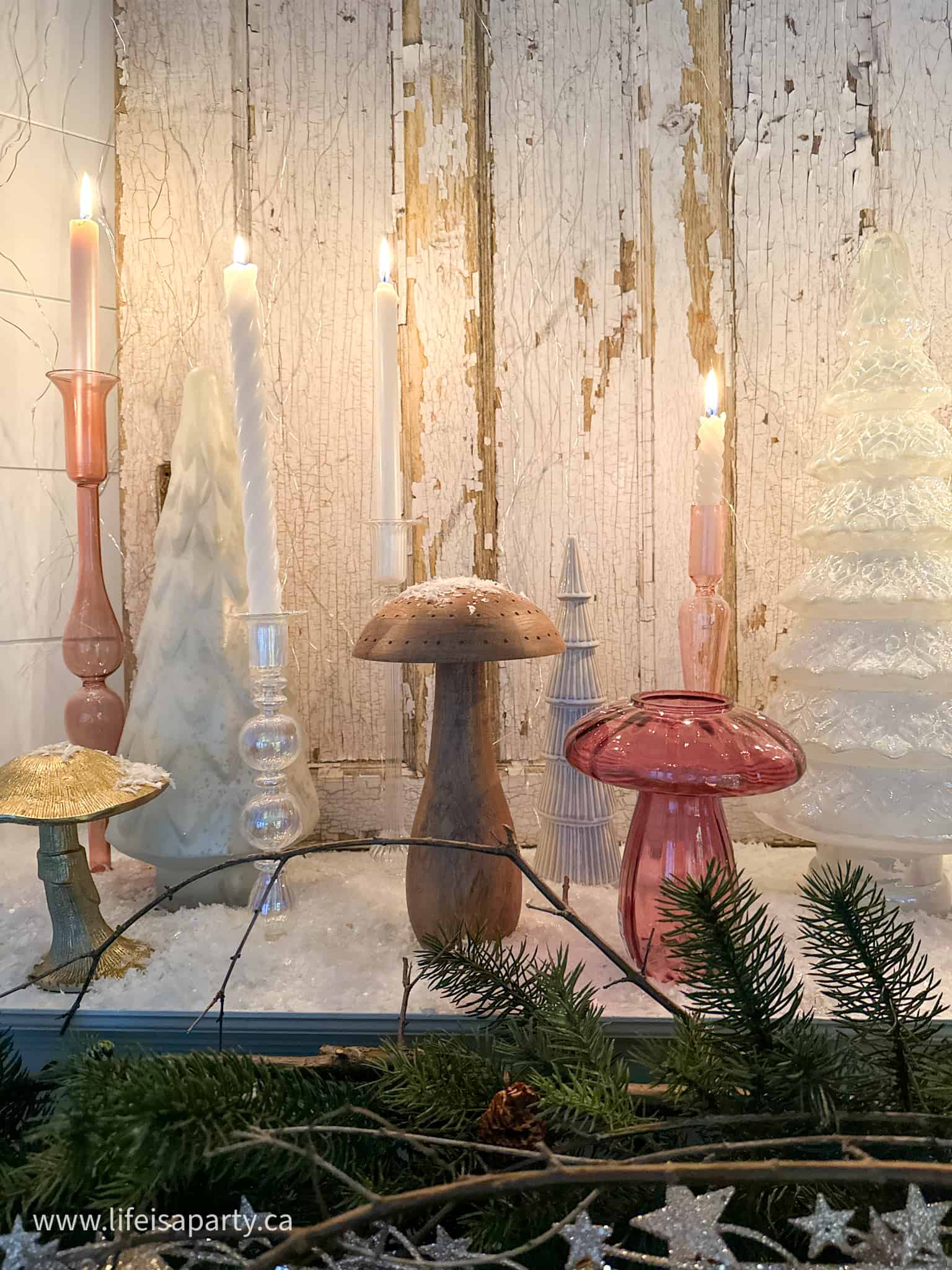 Christmas mushroom decor