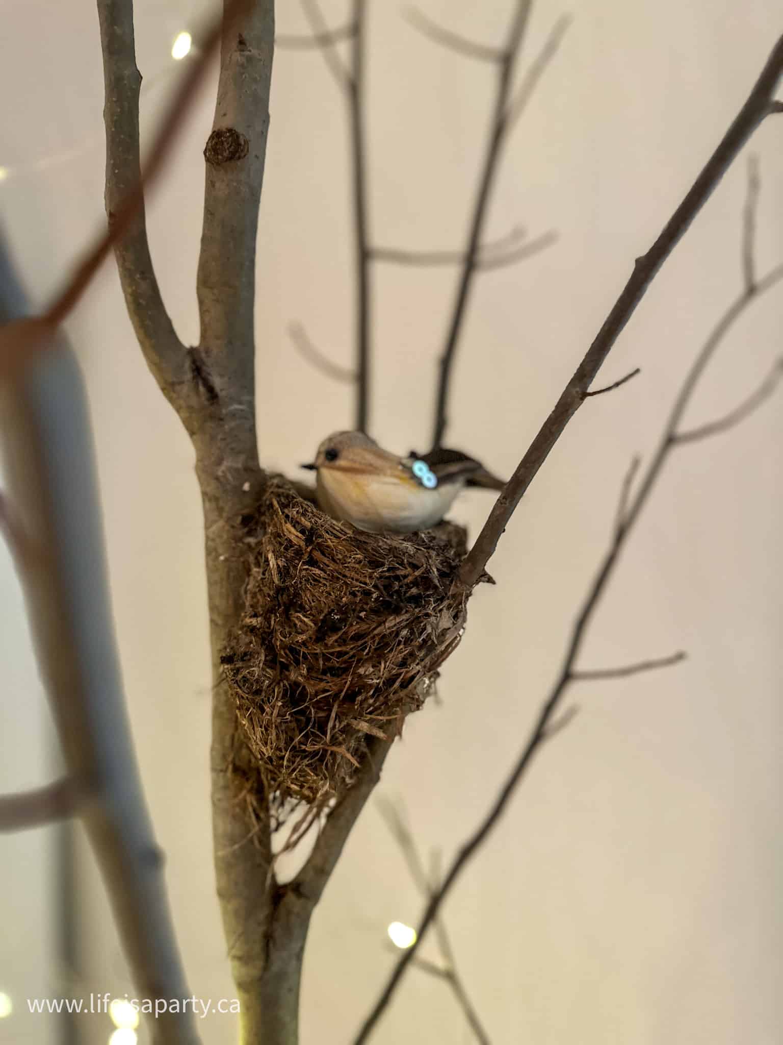 nest with bird Christmas ornament