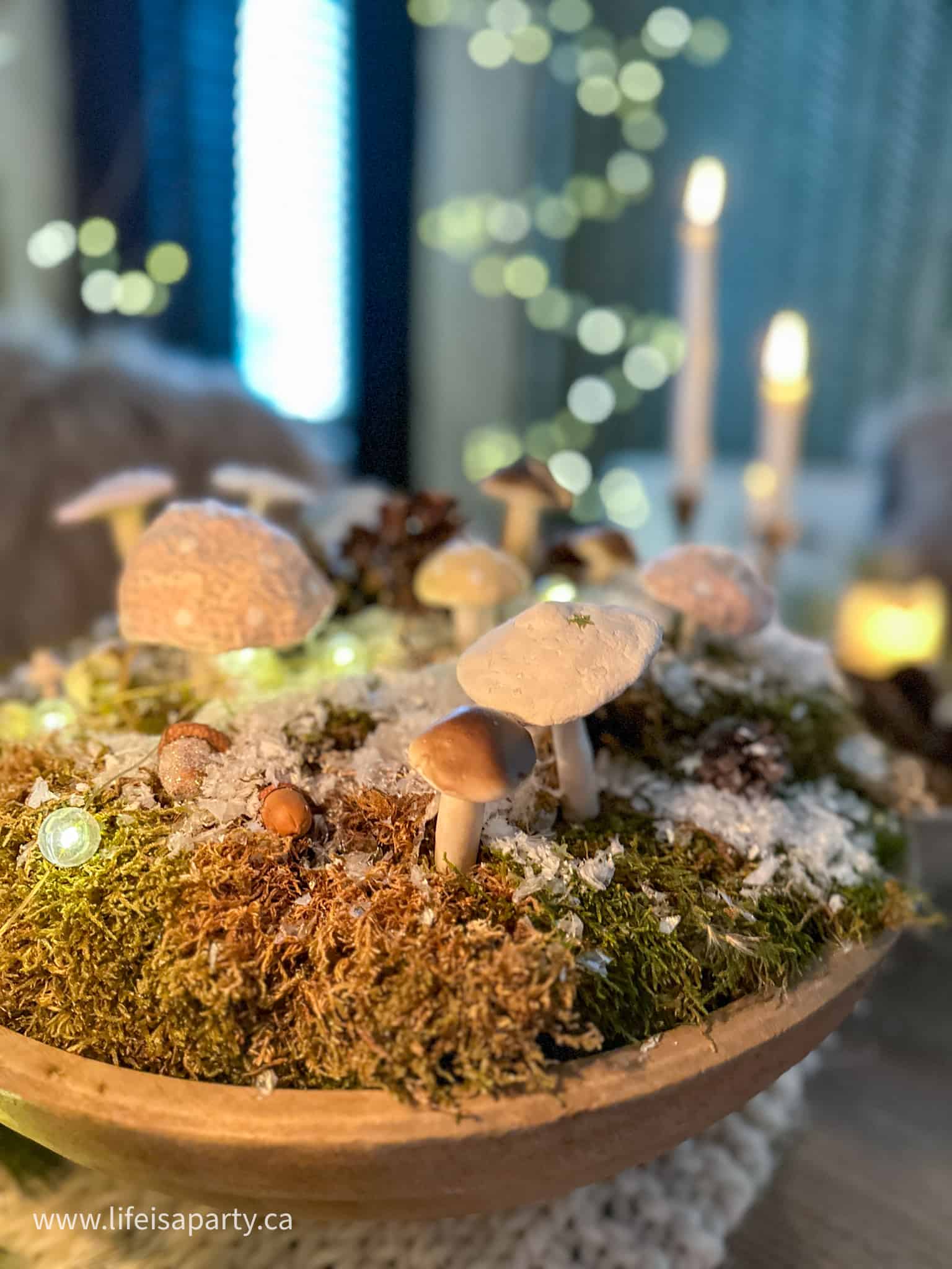 cottagecore Christmas mushrooms