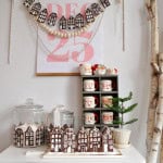 Everlasting gingerbread houses made from gingerbread salt dough.