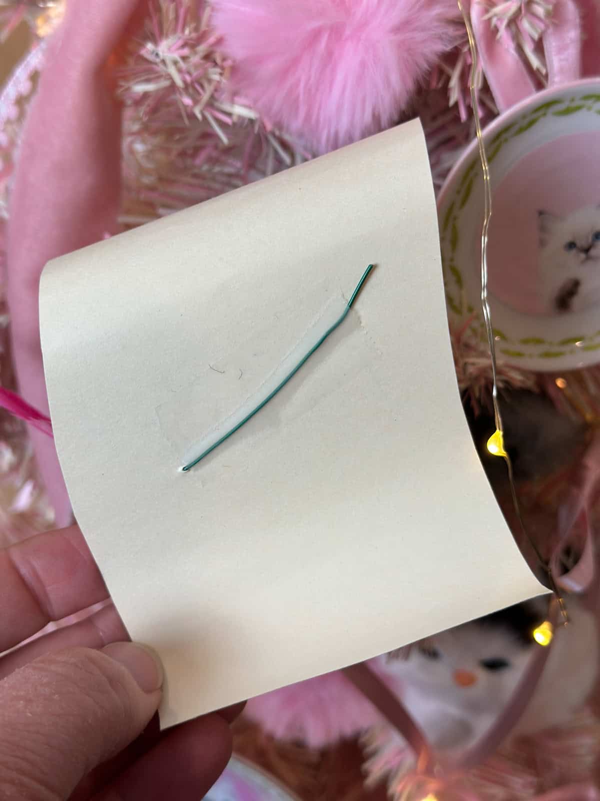 How to make a DIY Harry Potter Christmas decoration back detail.